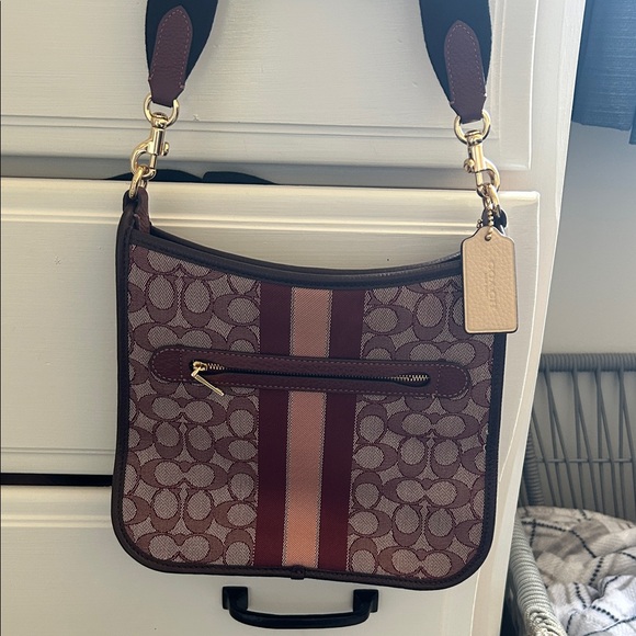 Coach Burgundy and Pink Crossbody Bag - Picture 5 of 5